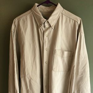 Eddie Bauer Tan Button Down XL
